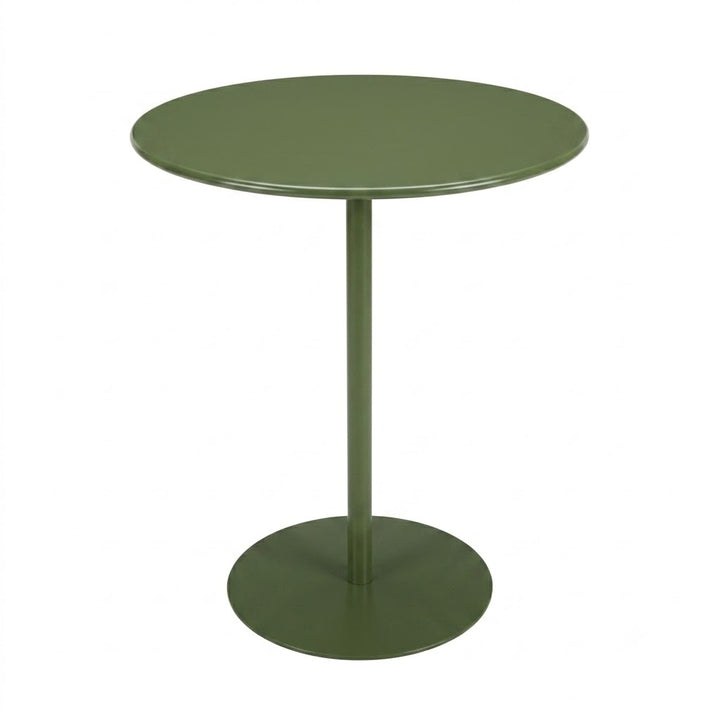 Mesa Alta Redondo (Verde) Estructura De Metal