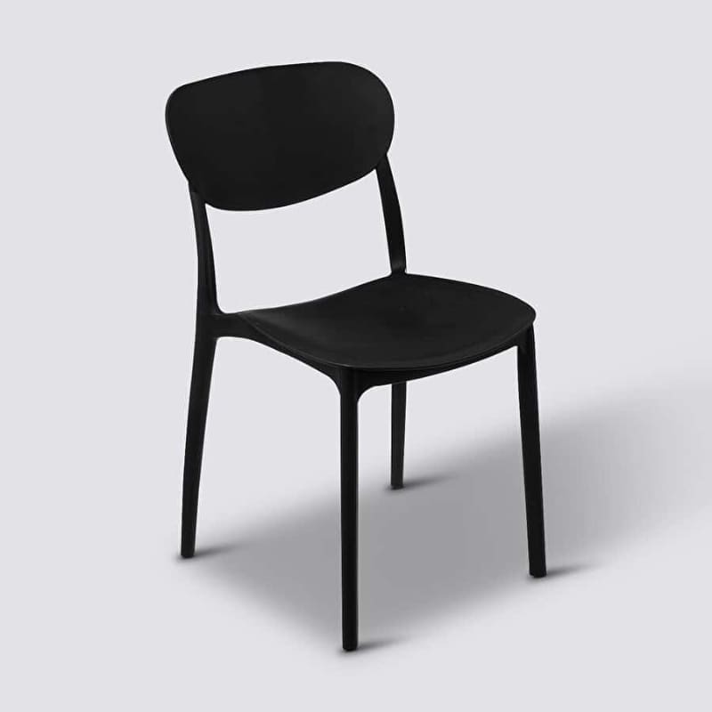 Silla De Comedor (Negro) Estructura De Plástico