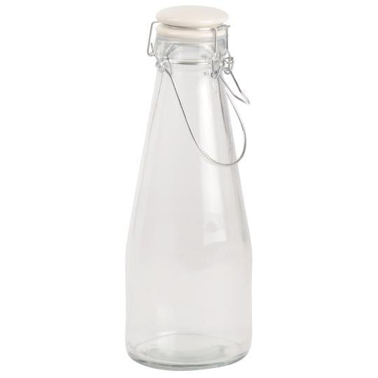 Botella Para Agua 1 Ltrs Con Tapa De Vidrio