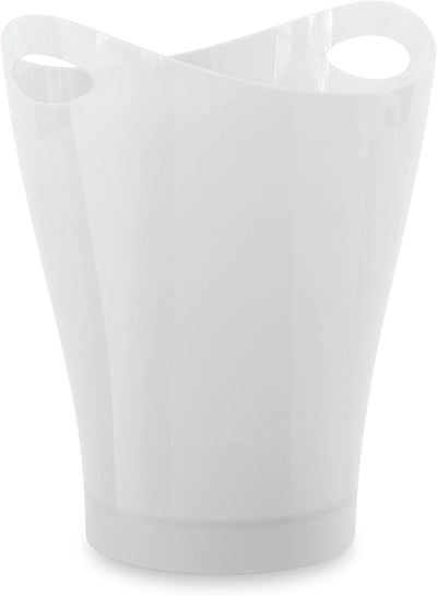 Papelera 8.5 Ltrs (Blanco Metálico) De Plástico