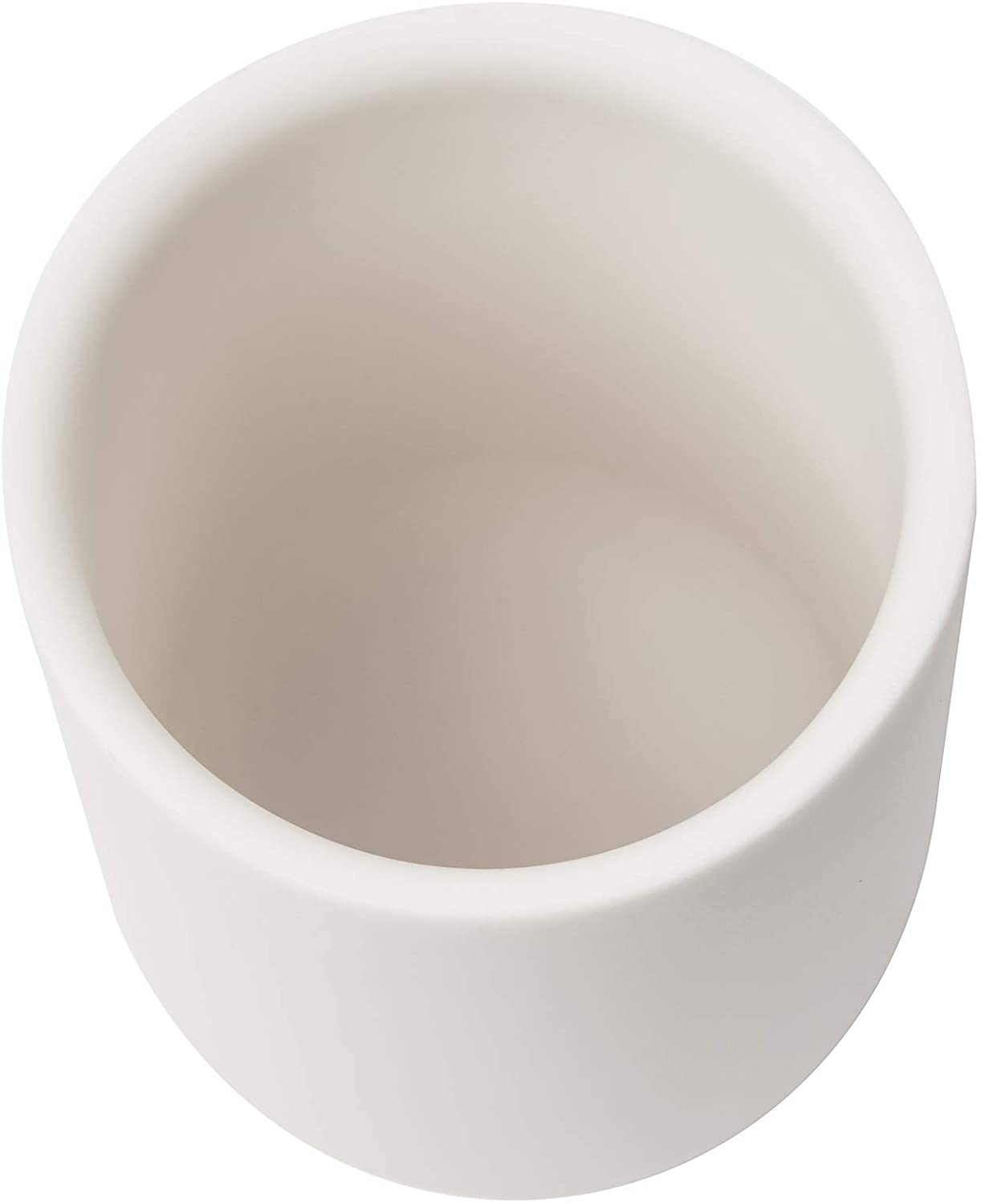 Vaso Porta Cepillos Para Baño (Blanco) De Plástico