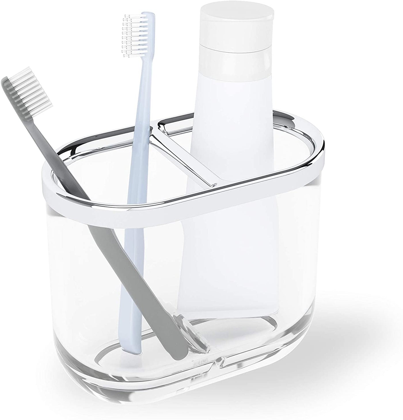 Vaso Organizador Accesorios Baño (Transparente) De Acrílico