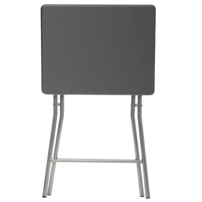 Mesita Plegable Tablero Mdf (Gris) Estructura De Metal