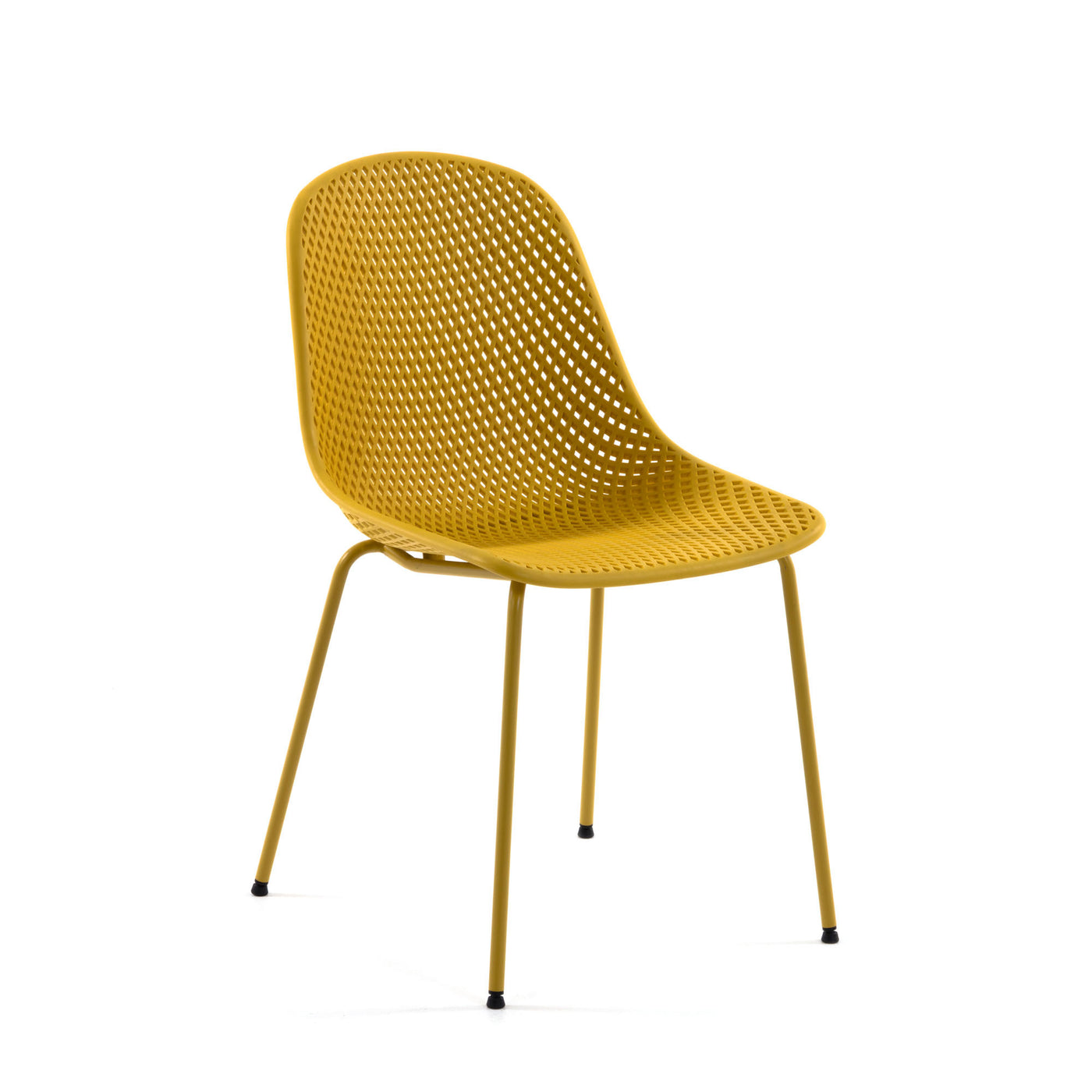 Silla De Comedor PVC (Mostaza) Con Estructura De Metal