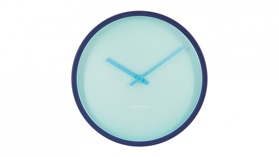 Reloj De Pared (Azul) De Plástico y Aluminio