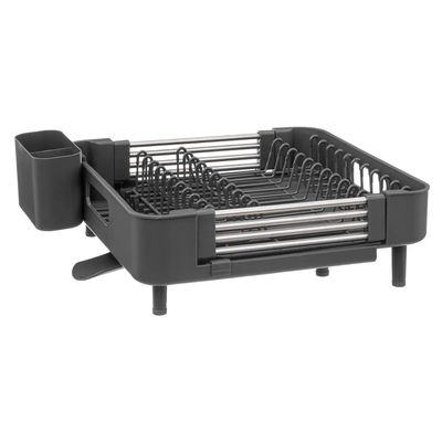 Escurridor (Gris) Extensible De Platos, Metal Y De Plástico