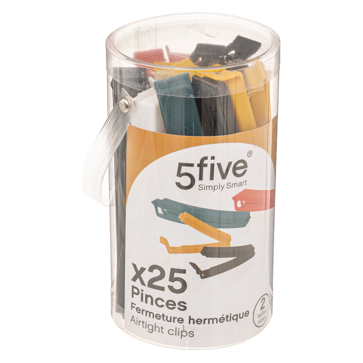 Set de 25 Ganchos Para Cerrar Bolsas (Colores) De Plástico