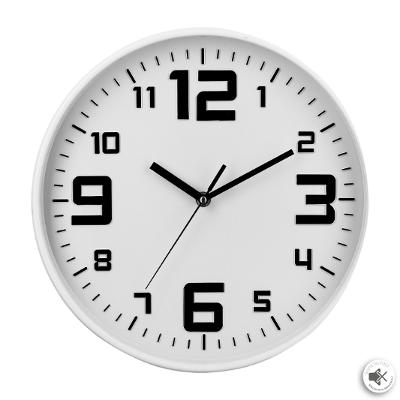 Reloj Decorativo Redondo De Pared (Blanco) De Plástico y Vidrio
