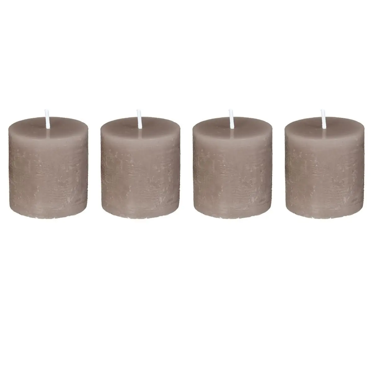 Set de 4 Velas Marron De Cera