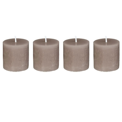 Set de 4 Velas Marron De Cera