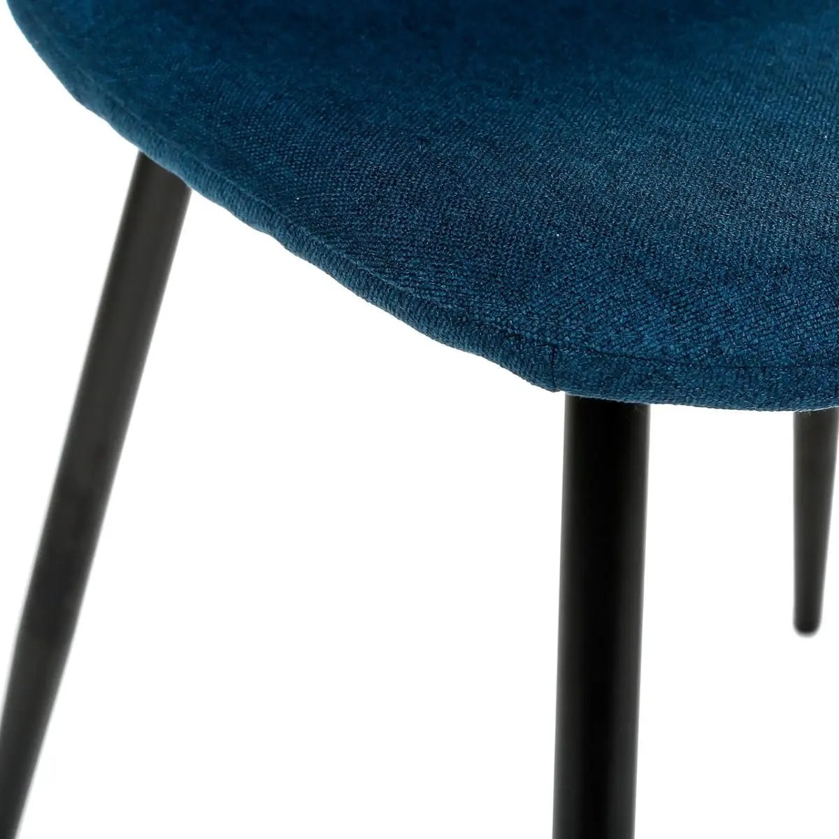 Silla De Comedor Tapiz (Azul) Patas De Madera