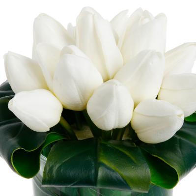 Arreglo De Flores Blancas De Plástico