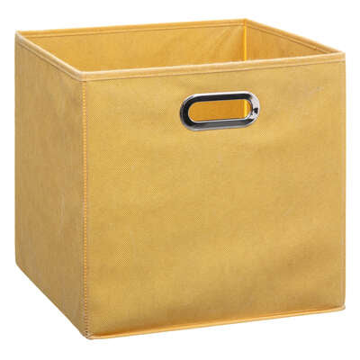 Caja De Almacenamiento (Amarillo) De Lino