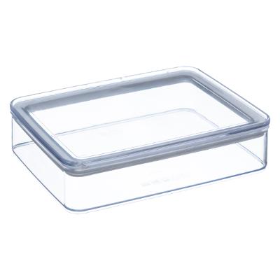 Caja Organizadora Rectangular Con Tapa 870 Ml(Transparente) De Plástico