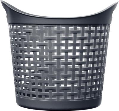 Cesta Para Lavandería 30 Ltrs (Gris Oscuro) De Plástico