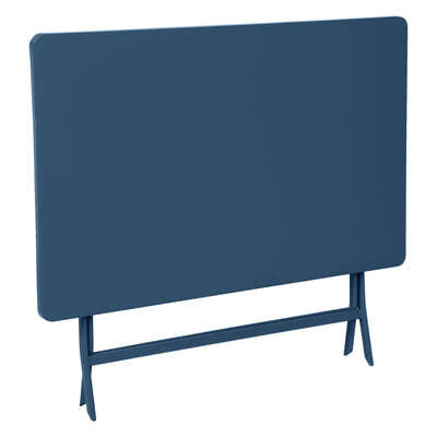 Mesa Rectangular Plegable (Azul) De Metal