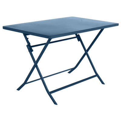Mesa Rectangular Plegable (Azul) De Metal