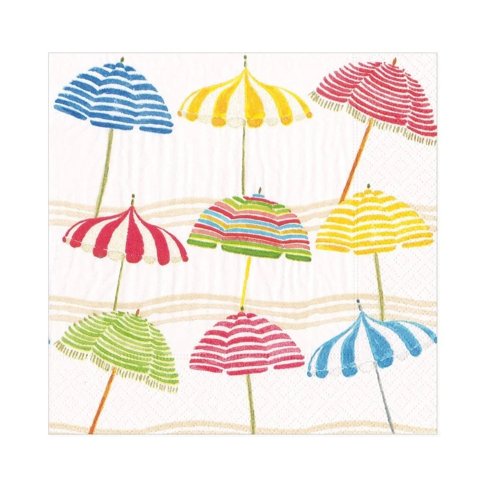 Set de 20 Servilletas (Paraguas Colores) De Papel