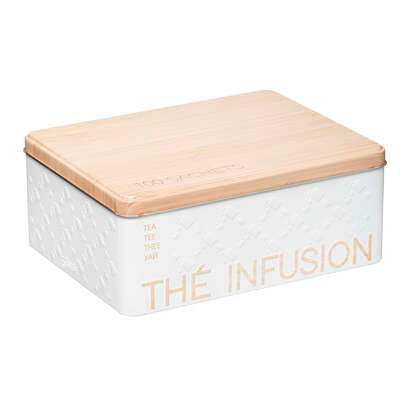 Caja Para Infusiones (Blanco) De Metal