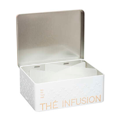 Caja Para Infusiones (Blanco) De Metal