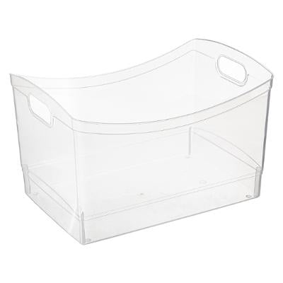 Caja Organizadora 21 Ltrs (Transparente) Con Asa De Plástico