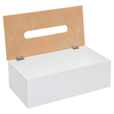 Caja Porta Tissue (Blanca) De Madera