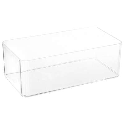 Caja Porta Tissue Tapa De Madera (Transparente)  De Plástico