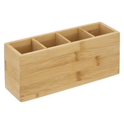 Caja Organizadora Con Cuatro Compartimentos De Madera