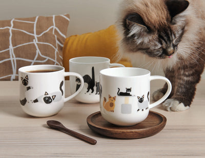 Mug Diseño (Gatos) De Porcelana