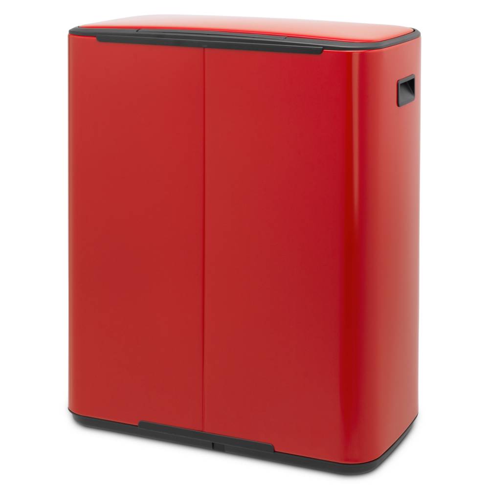 Papelera Rectangular Con Pedal 60 Ltrs (Rojo) De Acero