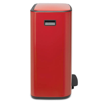 Papelera Rectangular Con Pedal 60 Ltrs (Rojo) De Acero