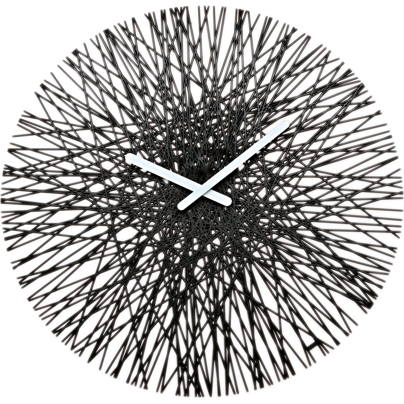 Reloj Negro Decorativo Redondo De Plástico