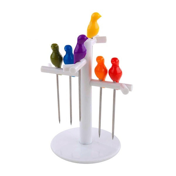 Set de 6 Trinches Para Aperitivos (Colores) De Plástico