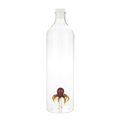 Botella Para Agua "Octopus" (Transparente) 1.2 Ltrs De Vidrio