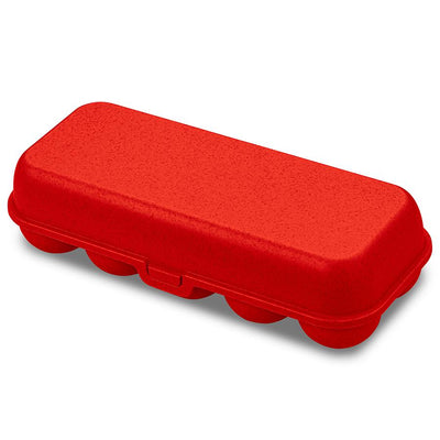 Porta Huevos Con Tapa (Rojo) De Plástico
