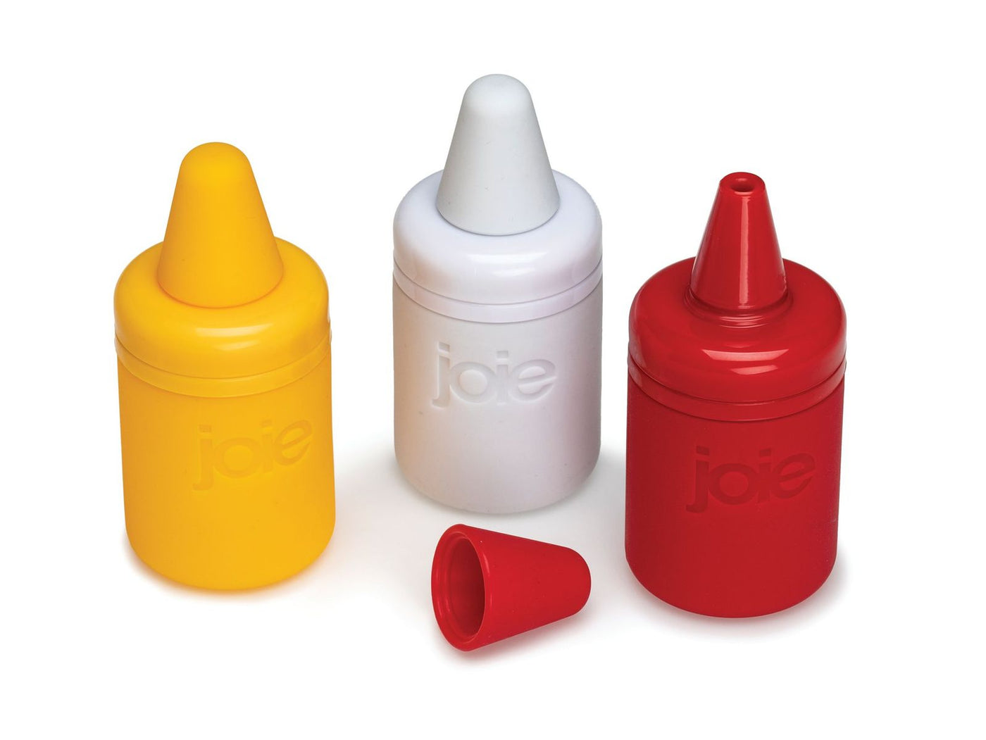 Set de 3 De Mini Contenedores De Salsas De Plástico