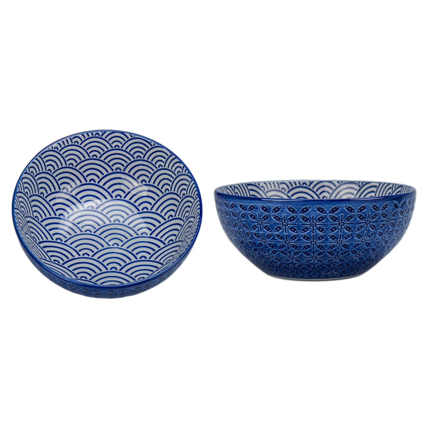 Bowl Redondo Diseños (Azul) Mediano De Porcelana