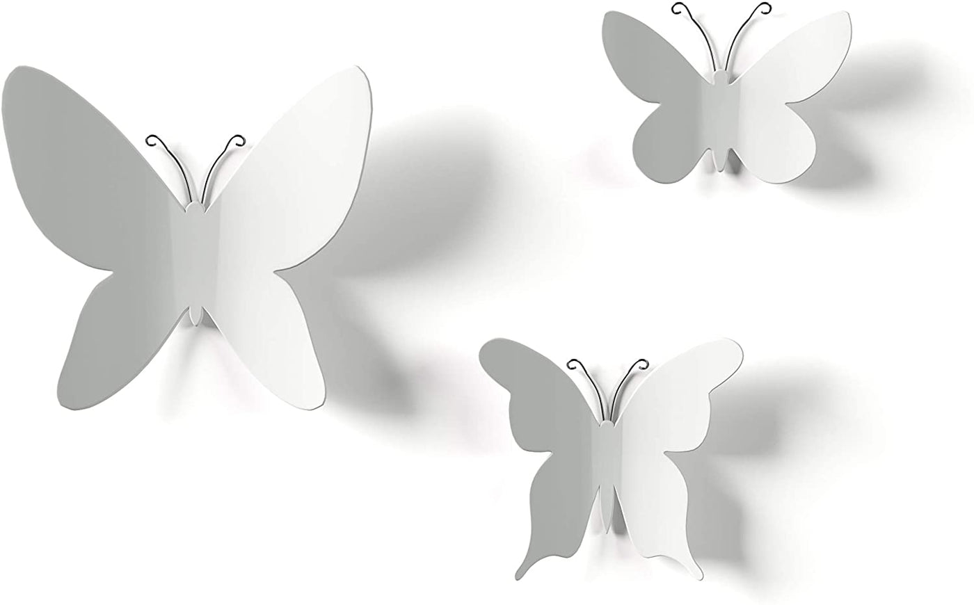 Aplicaciones Decorativas Para Pared Mariposas (Blancas) De Plástico