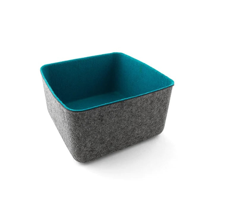 Caja Organizadora Mediana (Azul Claro) De Fieltro