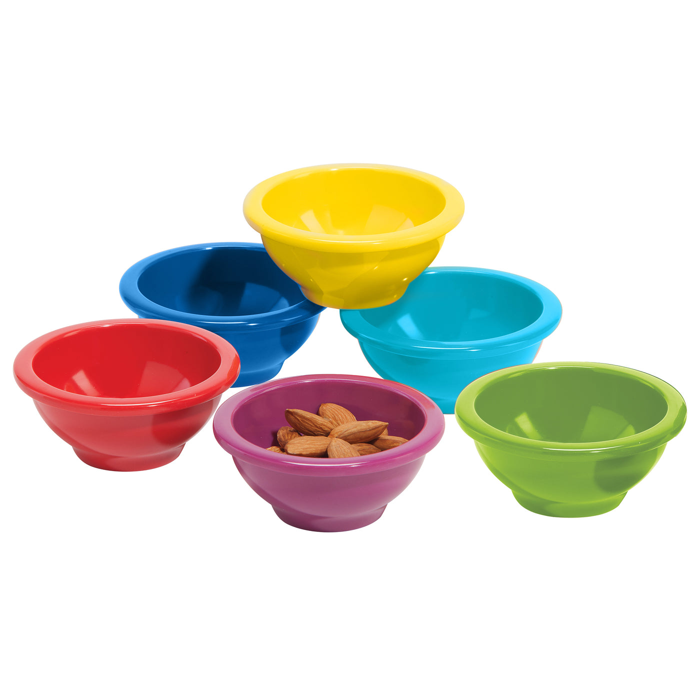 Set de 6 Bowls Redondos (Colores) De Plástico