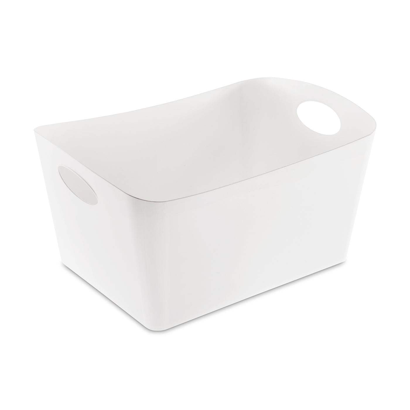 Caja Contenedora Grande Con Asas (Blanco) De Plástico