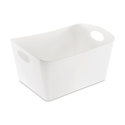 Caja Contenedora Grande Con Asas (Blanco) De Plástico