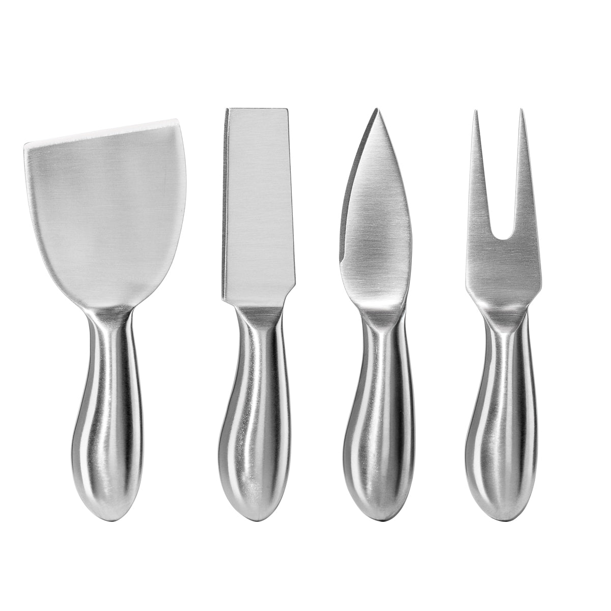 Set De 4 Cuchillos Para Queso De Metal