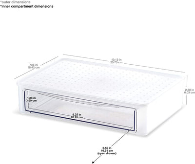 Cajón Organizador Apilable (Blanco) De Plástico