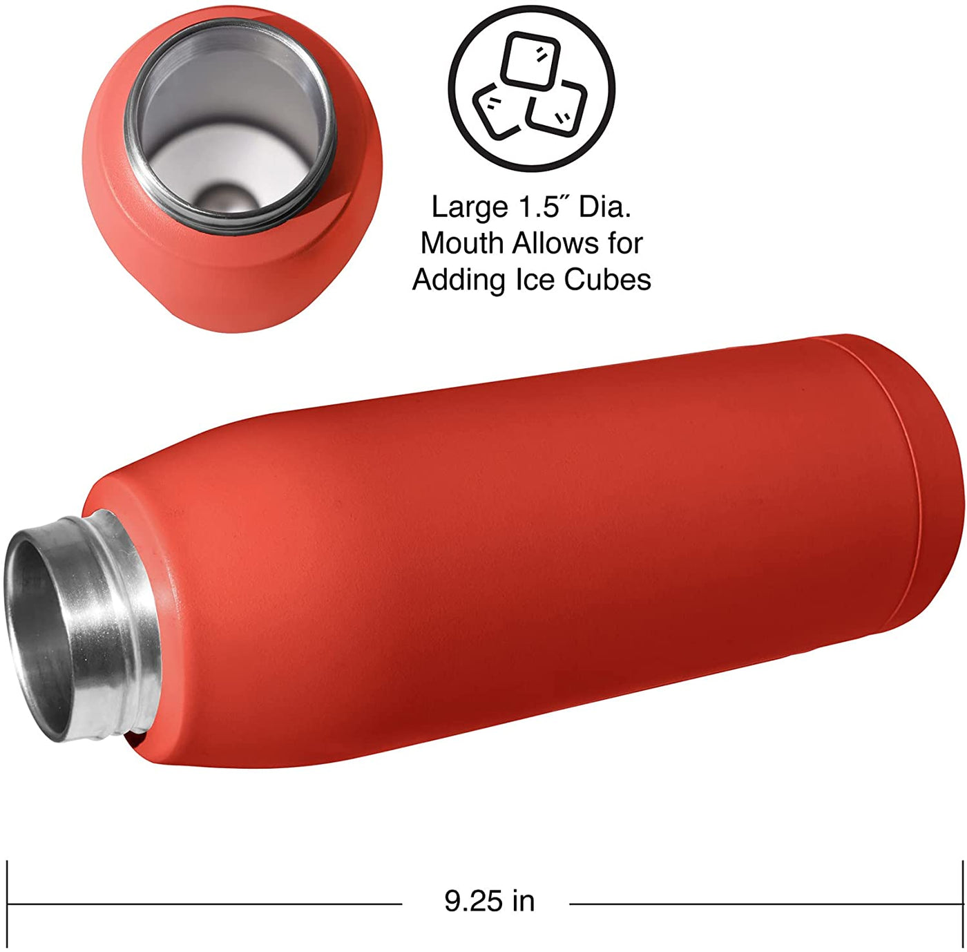 Botella (Rojo Ladrillo) Para Agua 700 Ml De Acero