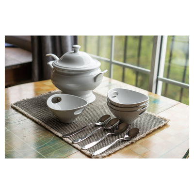 Bowl Para Sopa Con Tapa Y Cuchara (3.3 Ltrs) De Porcelana