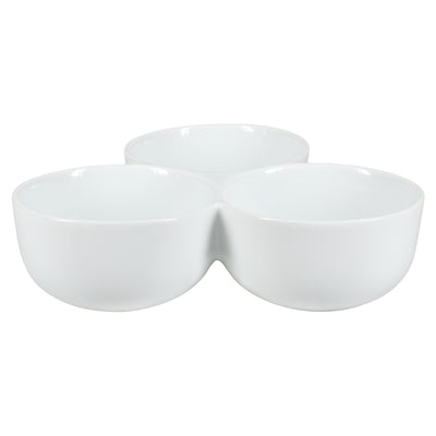 Bowl Con Tres Secciones (Blanco) 300 Mltrs De Porcelana