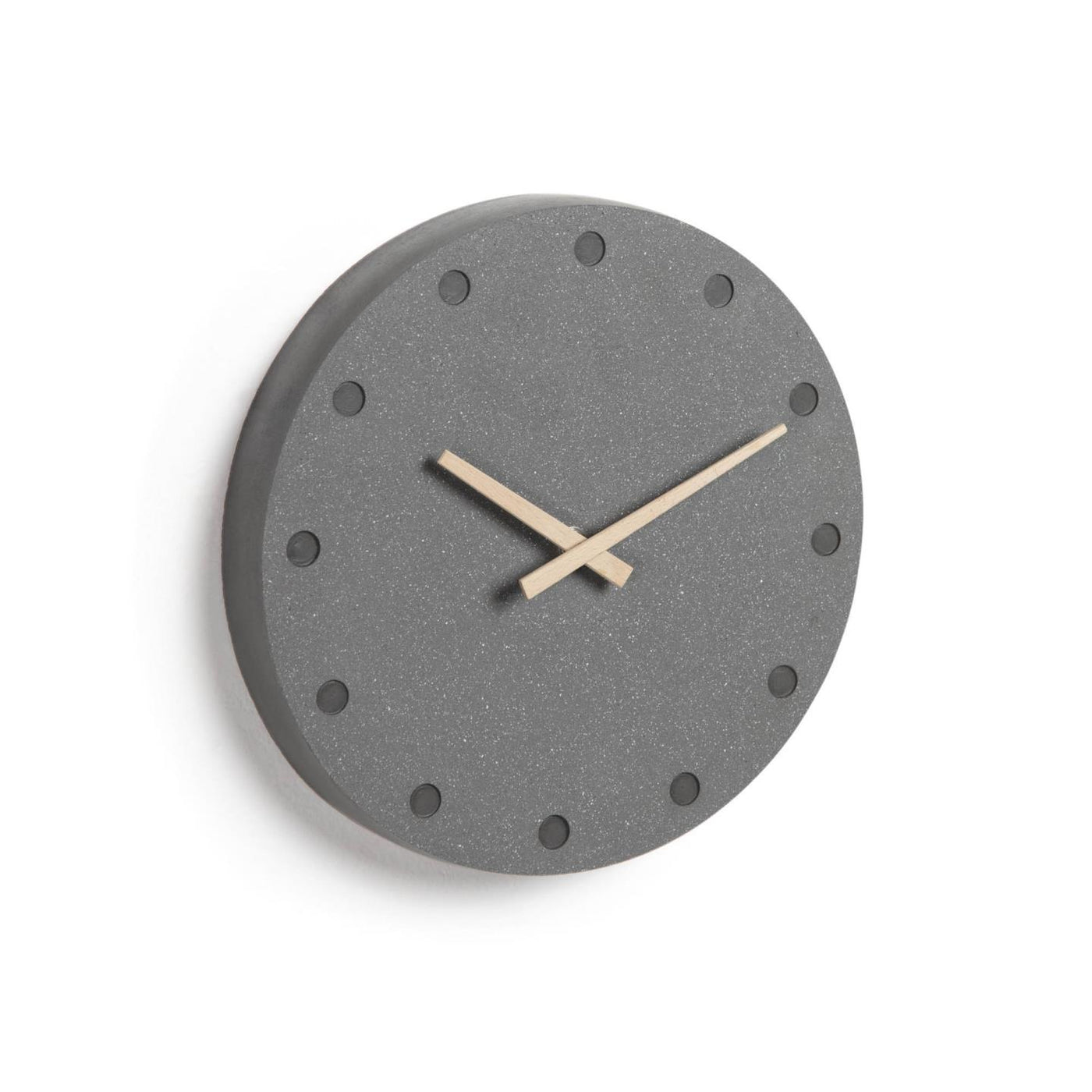 Reloj Decorativo De Pared De Cemento y Madera