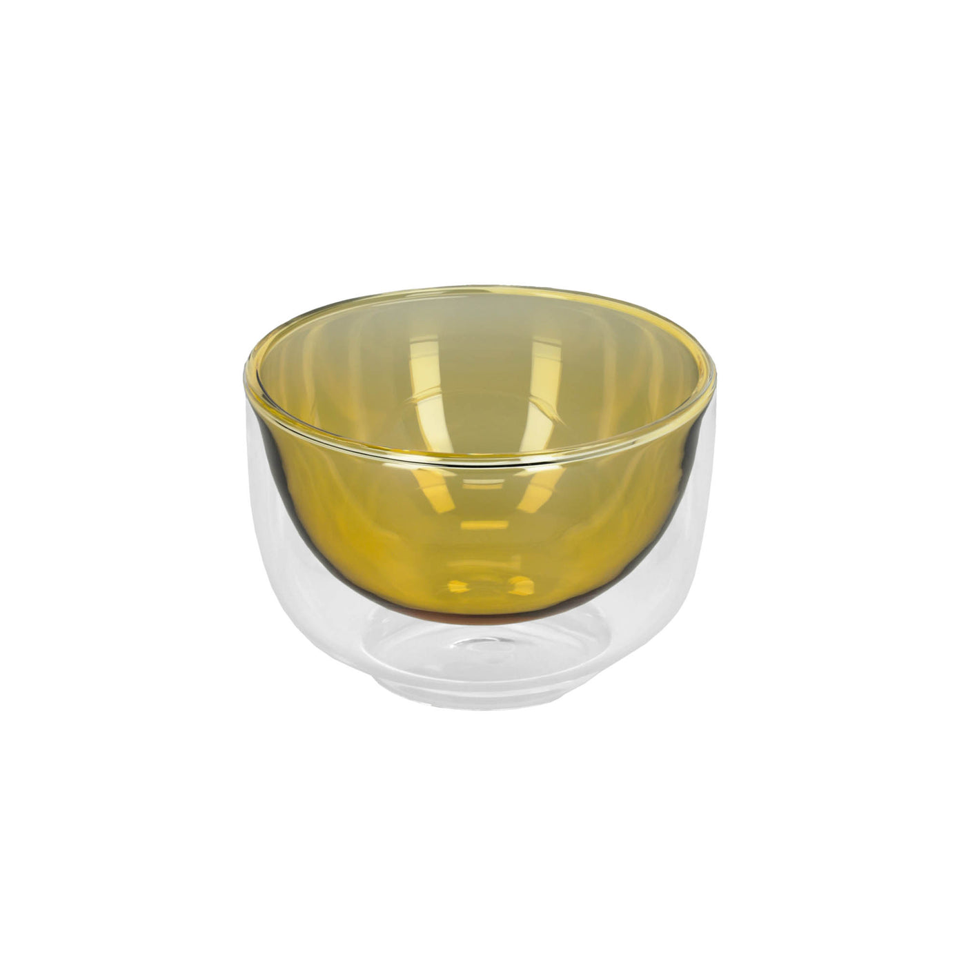 Bowl Doble Fondo (Amarillo)  De Vidrio