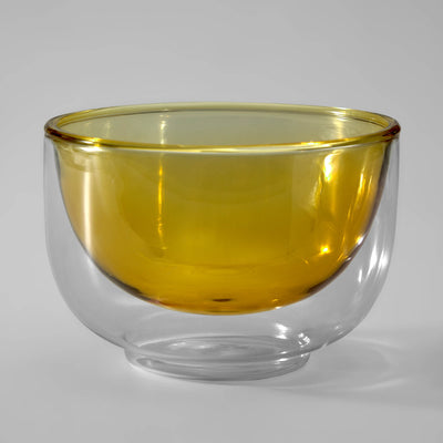 Bowl Doble Fondo (Amarillo)  De Vidrio